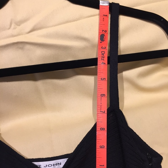 🌵ST. JOHN Black Knit Contour Tank Side Zip - Picture 7 of 8